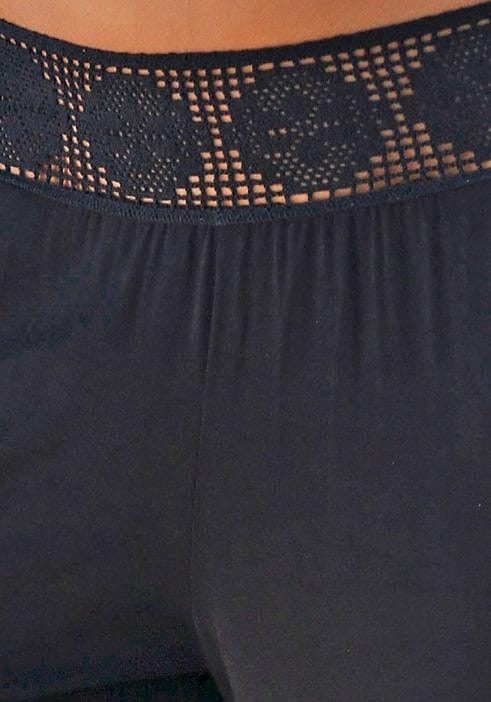 LASCANA Strandhose  mit Häkelbund und Taschen, Jerseyhose, elastisch, bequem