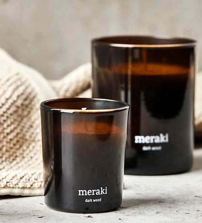 Meraki Duftkerze - 2er-Pack - 2x60g - Dark Wood