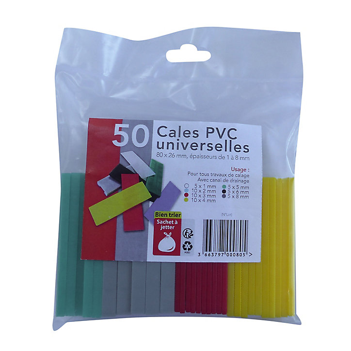 Cales PVC universelles (lot de 50) Acbat