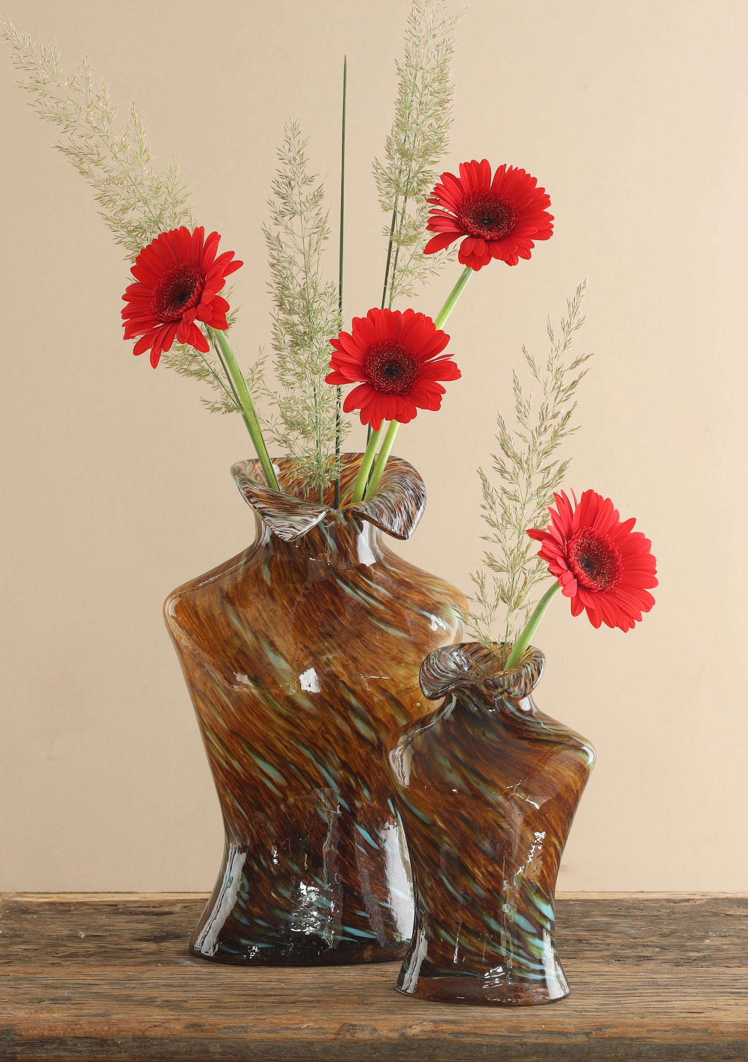 Vaas Bossom bruin 19 x 14,5 x 30 cm