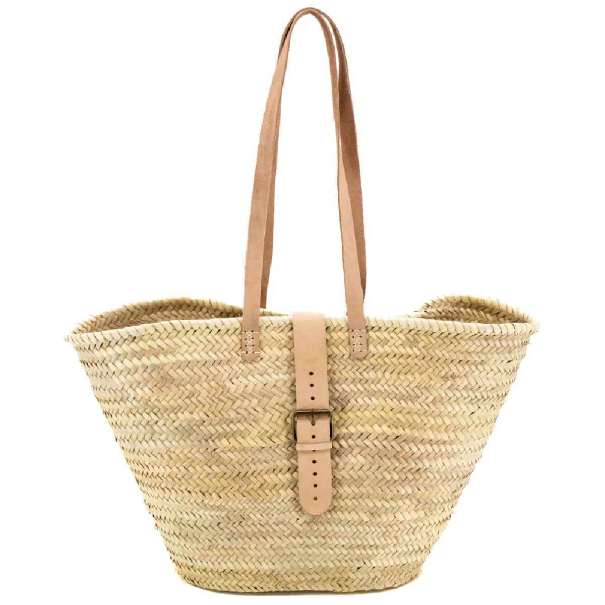 Aubry Gaspard Sac en Palmier et Cuir - Naturel