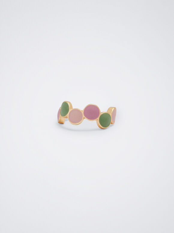 Brincos de argola esmaltados - Multicoloridos