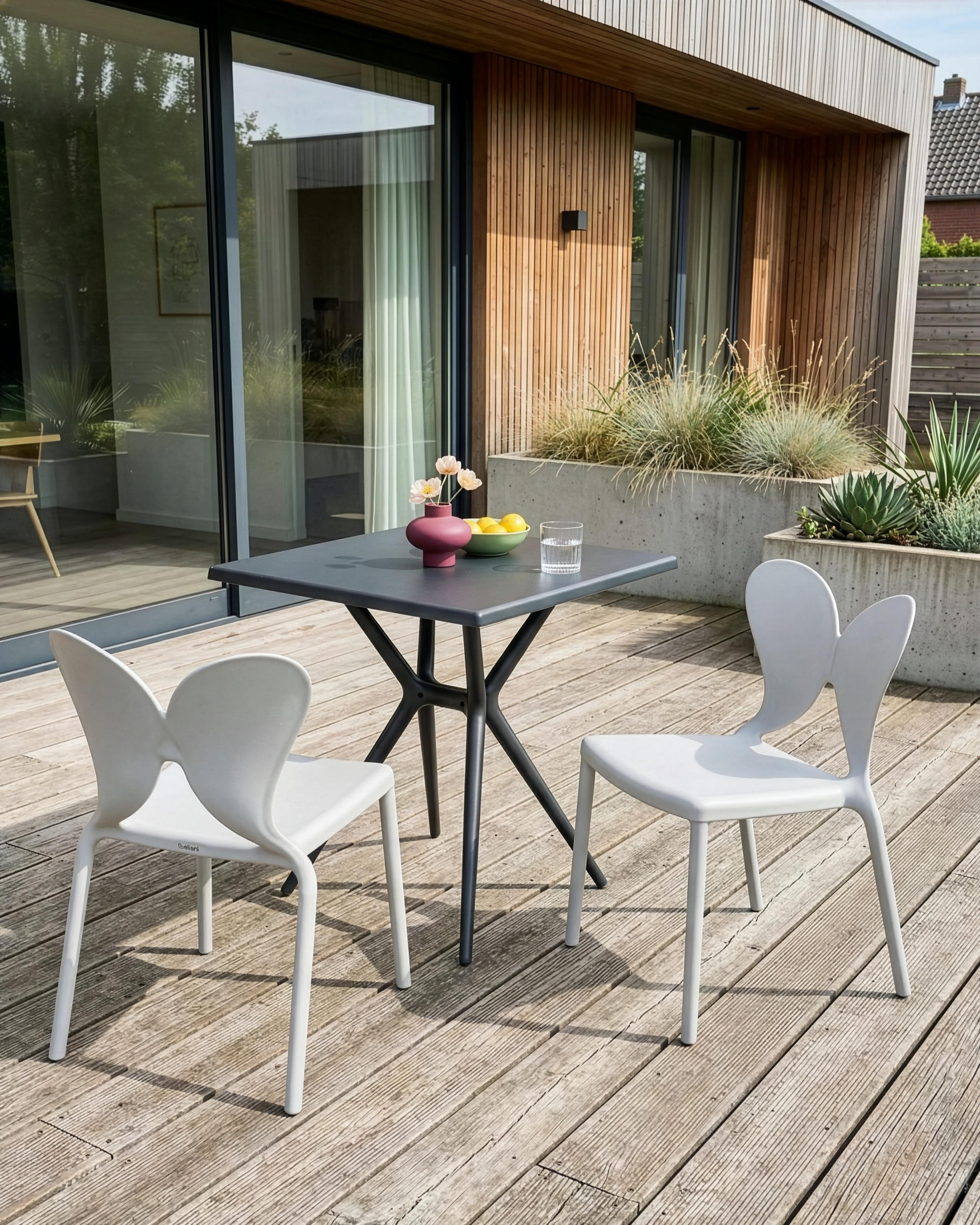 Set van 2 tuinstoelen LARISSA Lichtgrijs