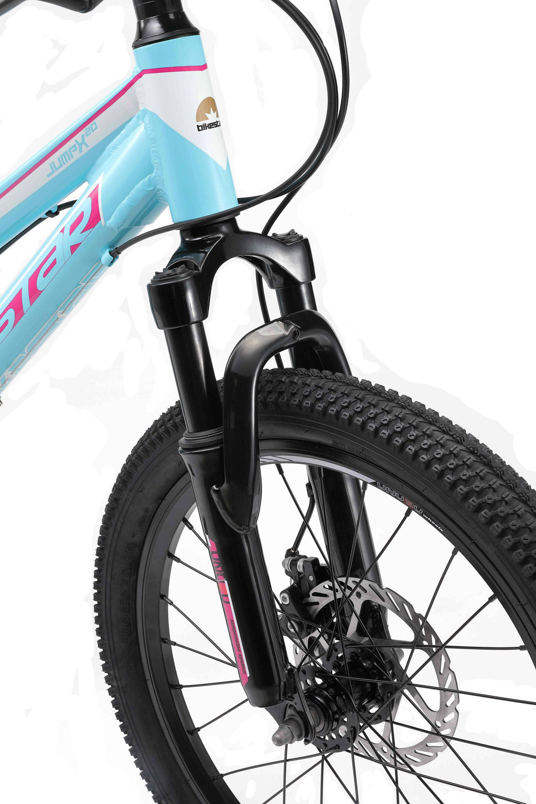 BikeStar MTB kinderfiets 20 inch wit /turquiose, 7 speed
