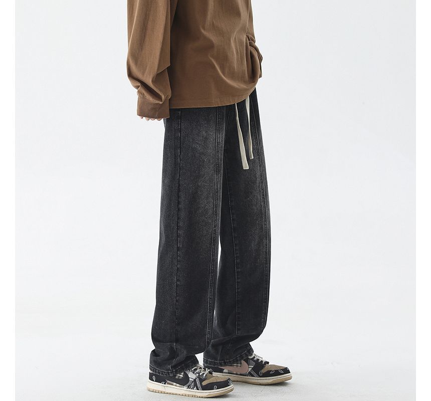 2DAWGS - Jeans met trekkoordtaille en rechte pijpen