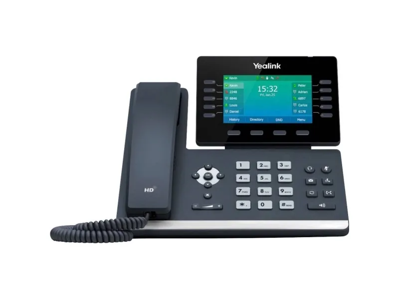 YEALINK IP-telefon T54W WiFi 4.3'' 480x272/27 Hurtigopkald/WLAN/BT/USB