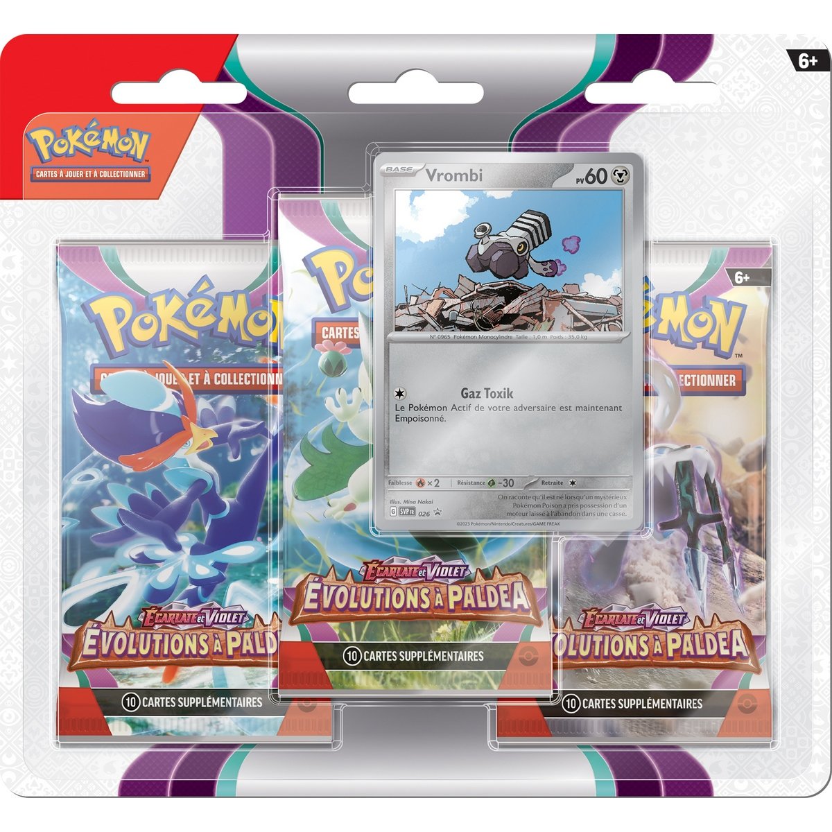 Pack 3 boosters Pokémon Ecarlate et Violet - Evolution à Paldea