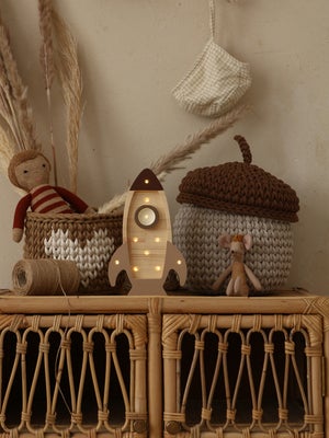 Little Lights Mini Lampe Romrakett, Cappucino