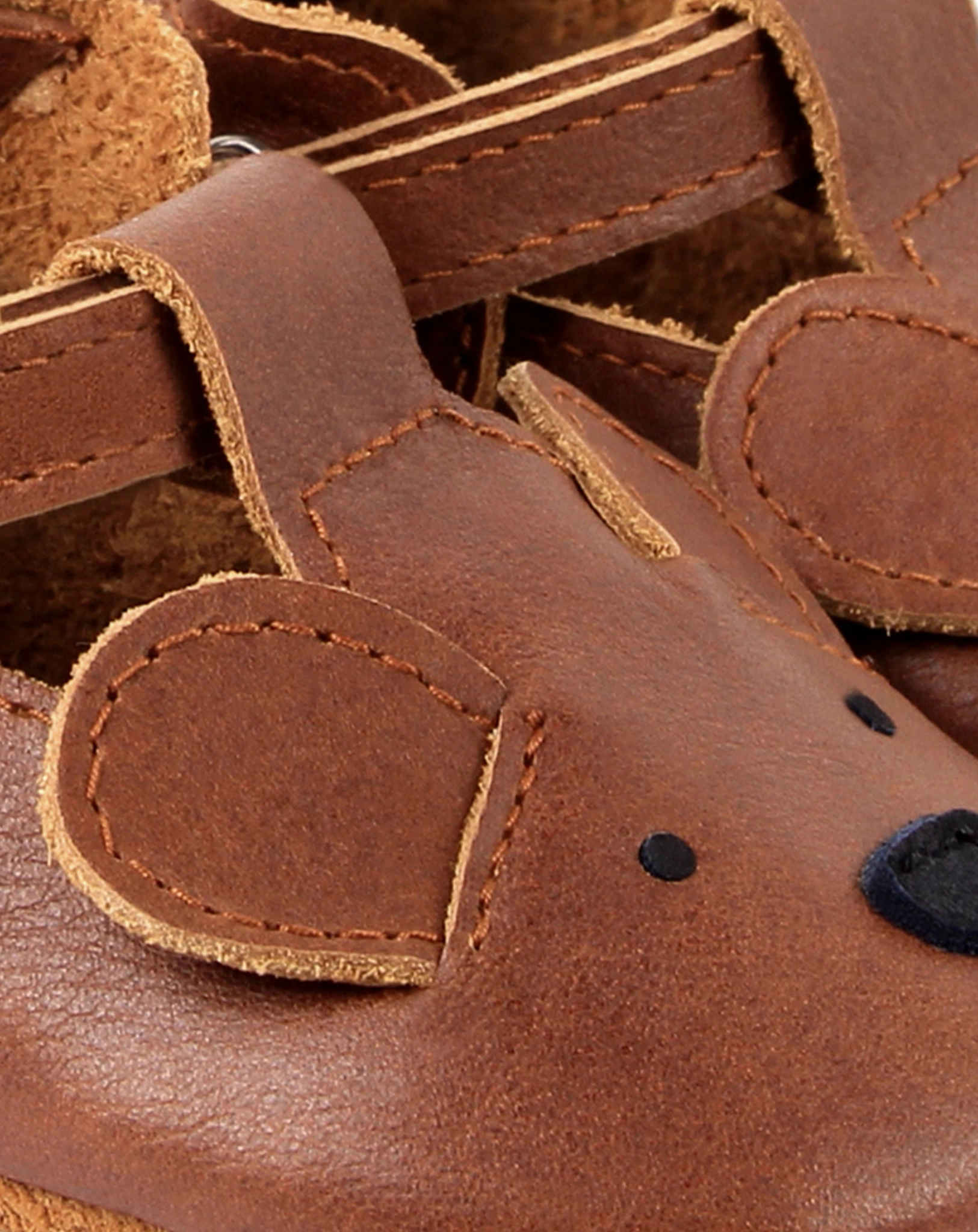 Krabbelschuhe SPARK CLASSIC - BEAR in cognac