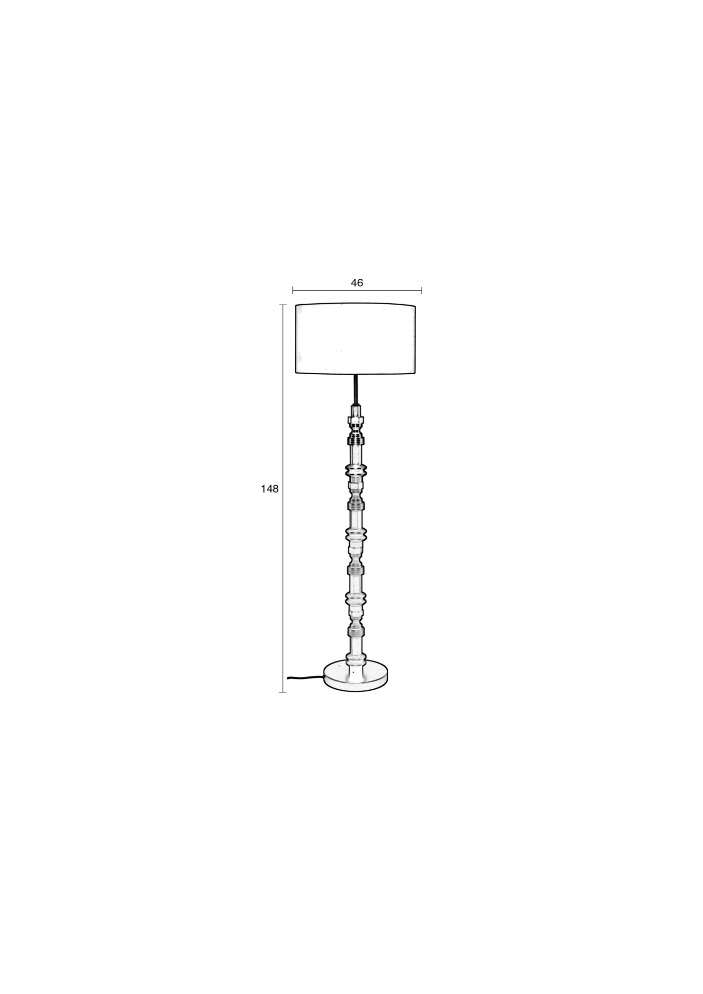 Vloerlamp Totem zwart