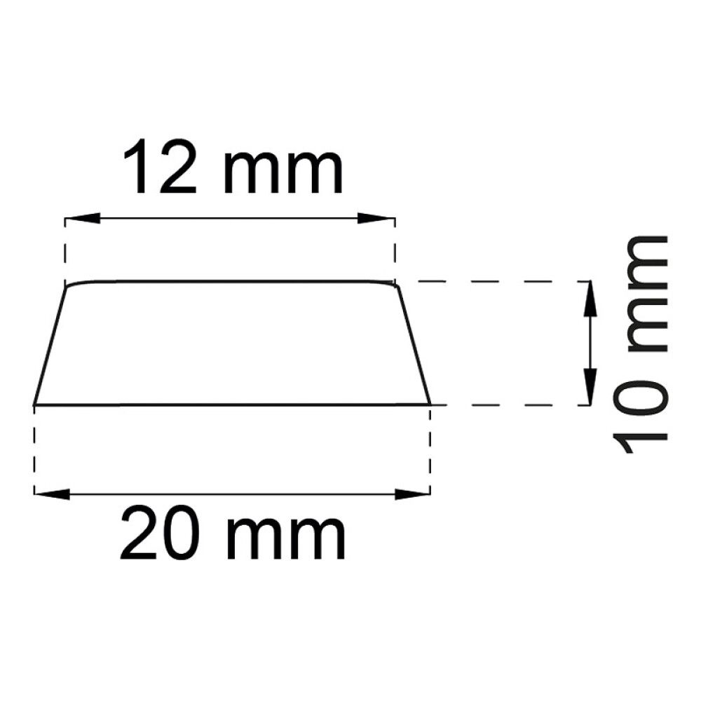 DØRSTOPPER HABO 20X10MM HVIT