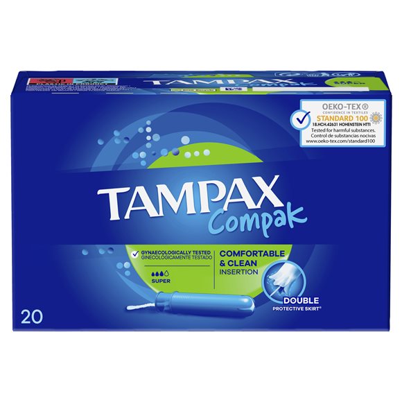 TAMPAX Tampons<br>20 Stück, Karton, Compak Super