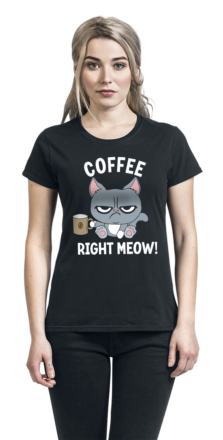 Coffee right meow! | Tierisch T-Shirt Manches courtes