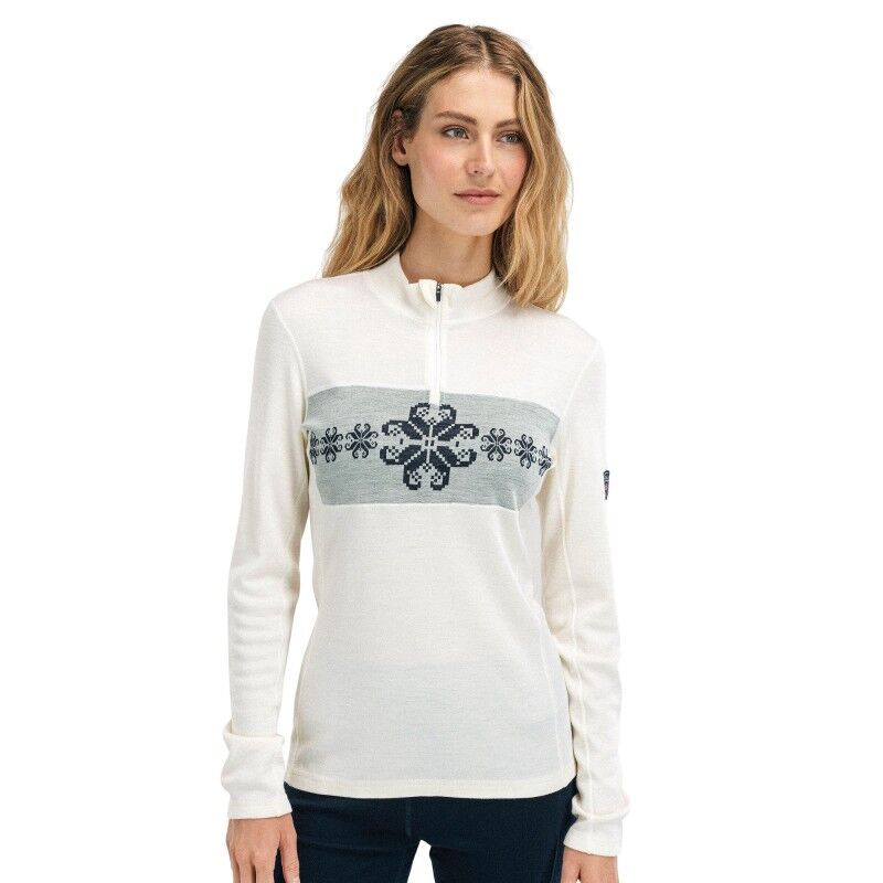 Falkeberg Baselayer Half zip - Pull en laine mérinos femme