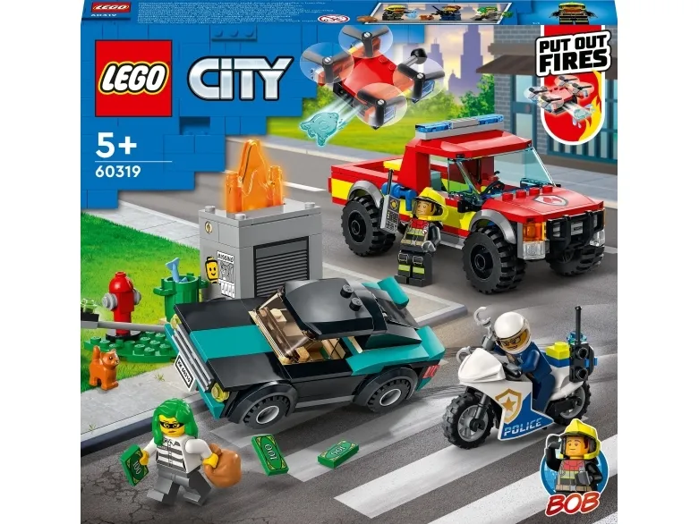 LEGO City 60319 Brandslukning og politijagt