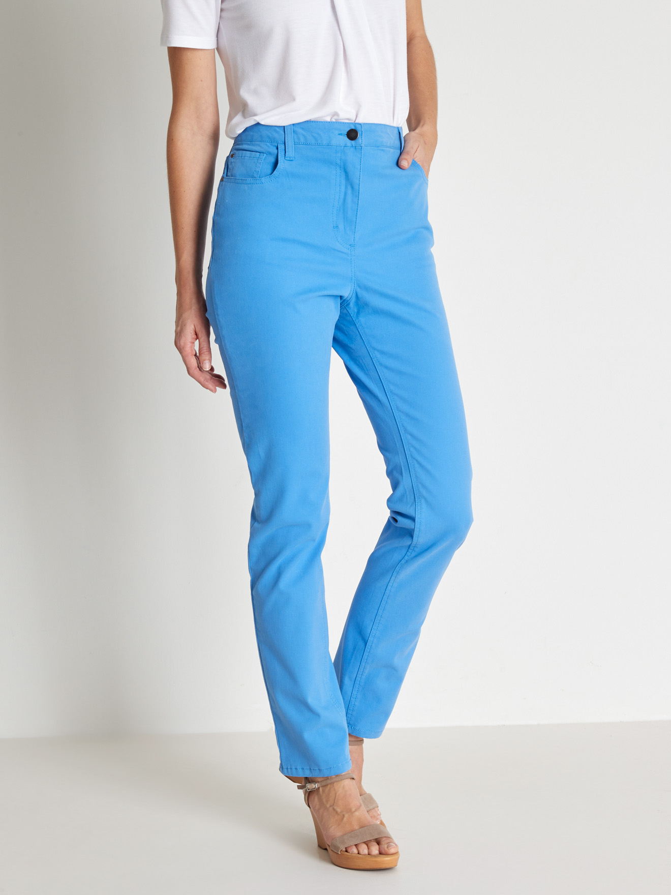 Pantalon 5 poches, spécial ventre rond