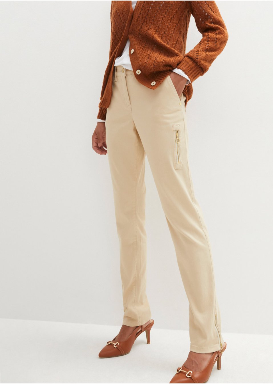 Pantalon extensible avec zips