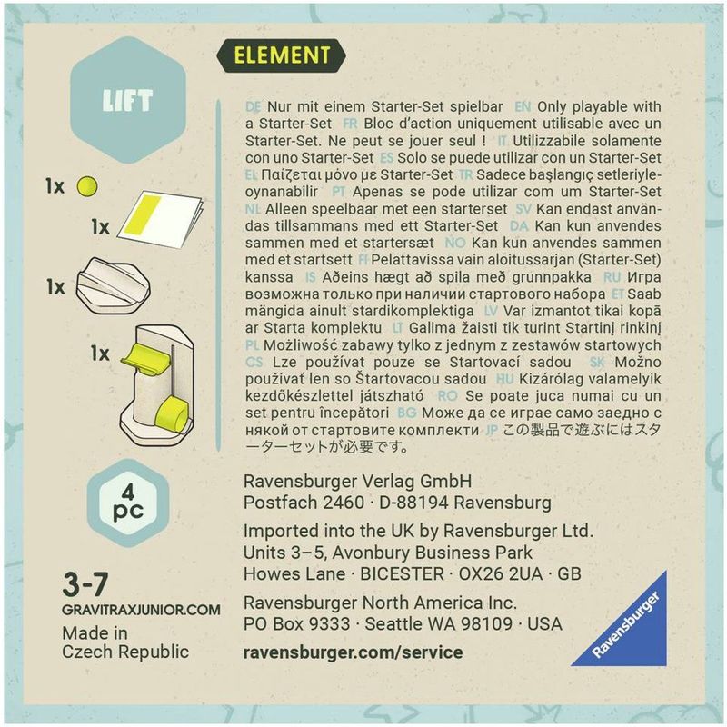 Ravensburger - GraviTrax Junior Element Lift - Kunststof Knikkerbaan