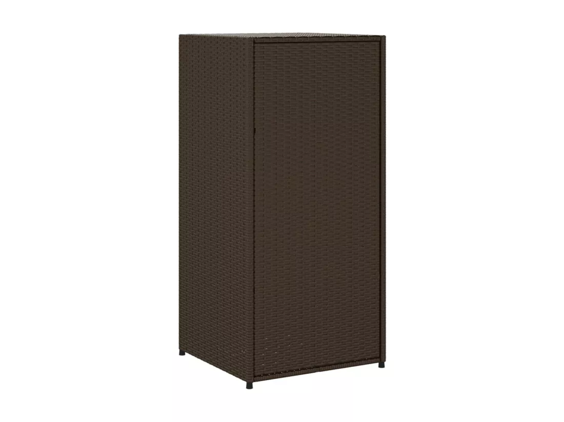 Armoire de rangement jardin marron 55x55x111 cm résine tressée