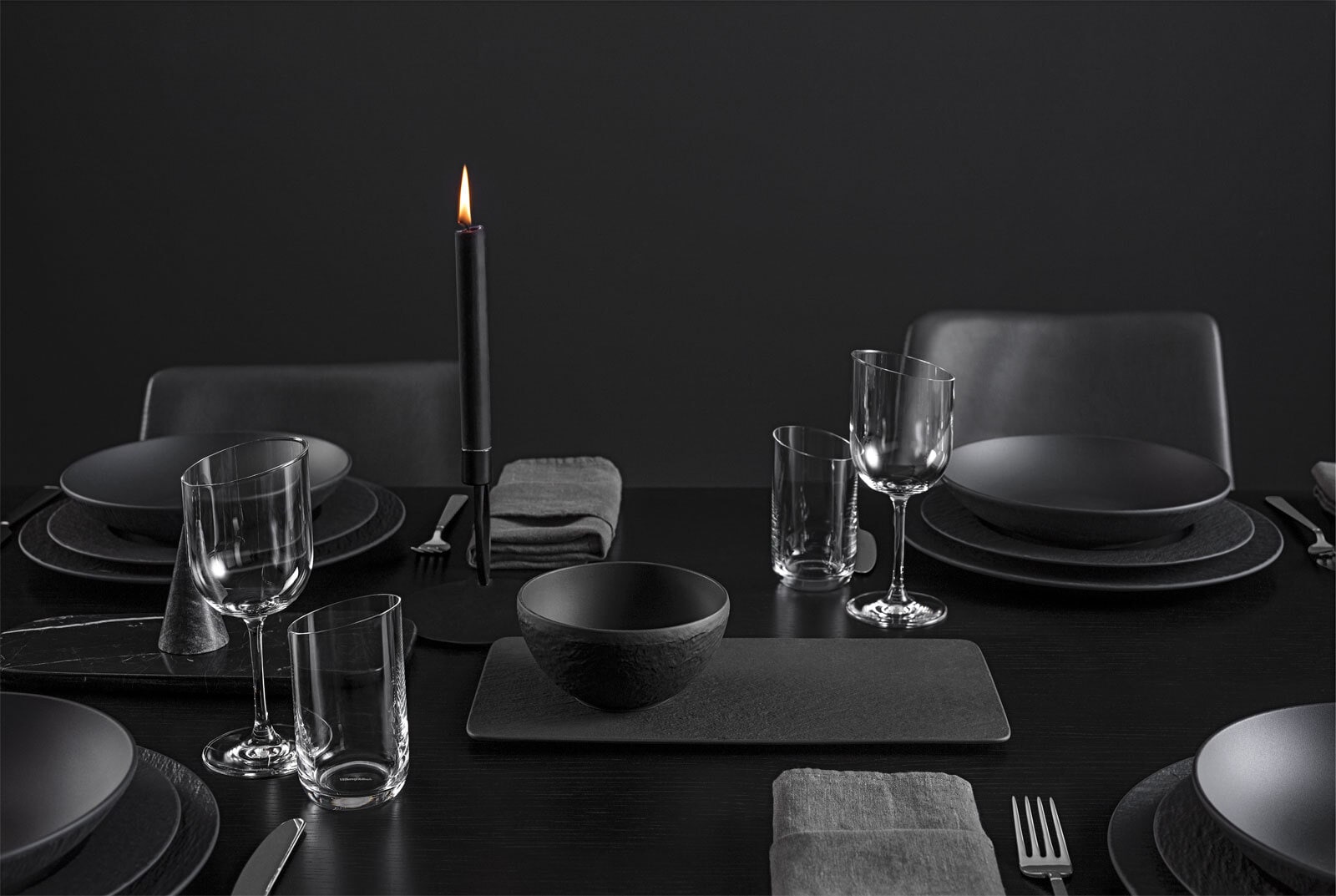 Villeroy & Boch Servierplatte MANUFACTURE ROCK grau/ schwarz