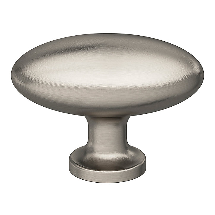 Bouton de meuble ovale Govlin gris ⌀.30mm x L.20mm