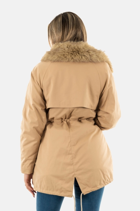 Manteaux guess jeans lucie g1fe desert mud