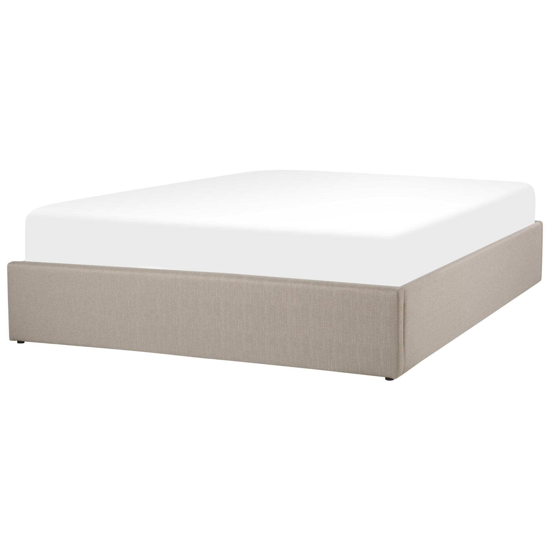 Beliani-DINAN-Tweepersoonsbed-Lichtbruin-160 x 200 cm-Polyester