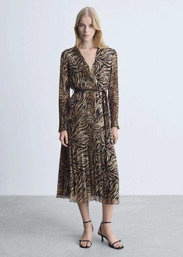MANGO DRESS. -- AMBER Brown
