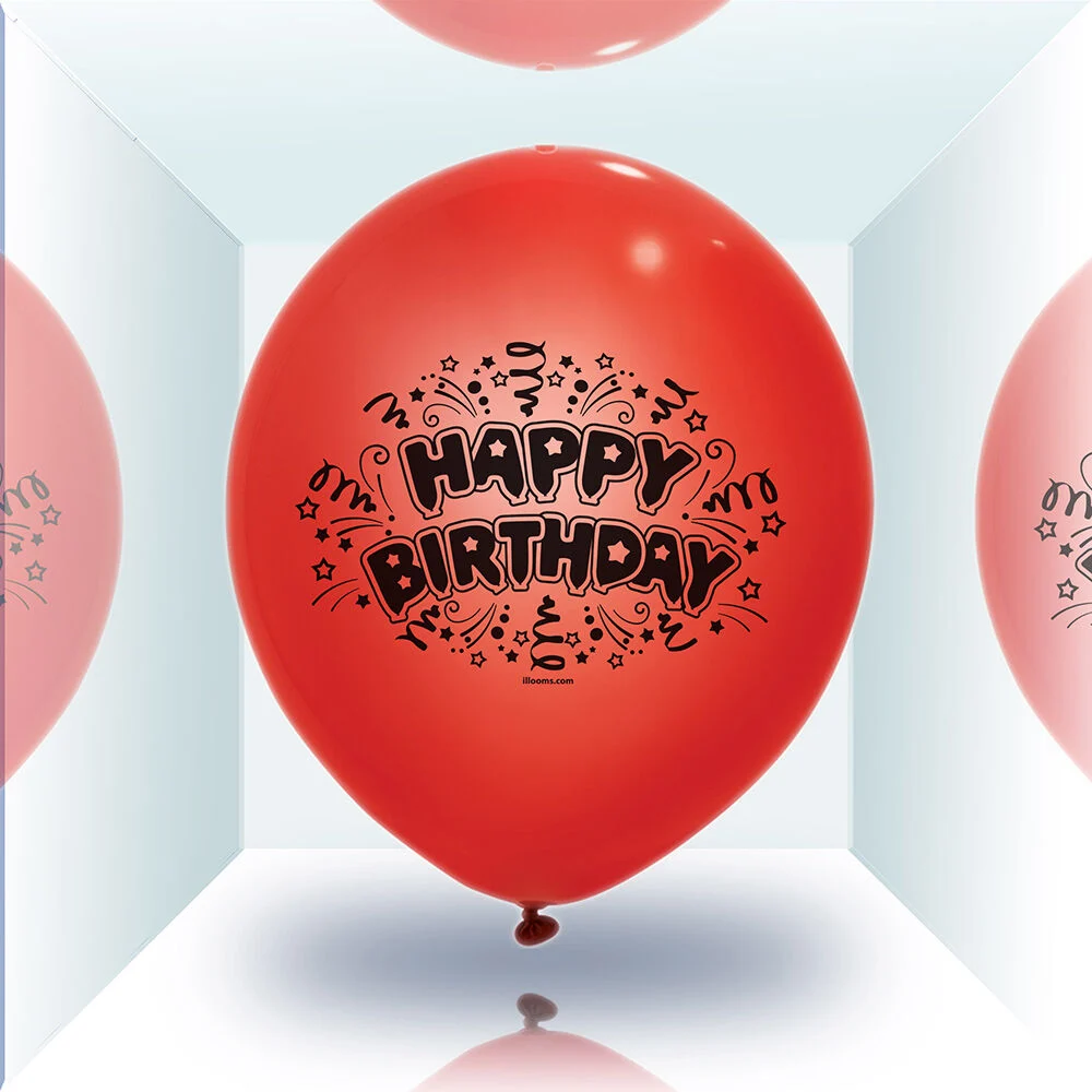 Ballon led coloré Happy Birthday x 5