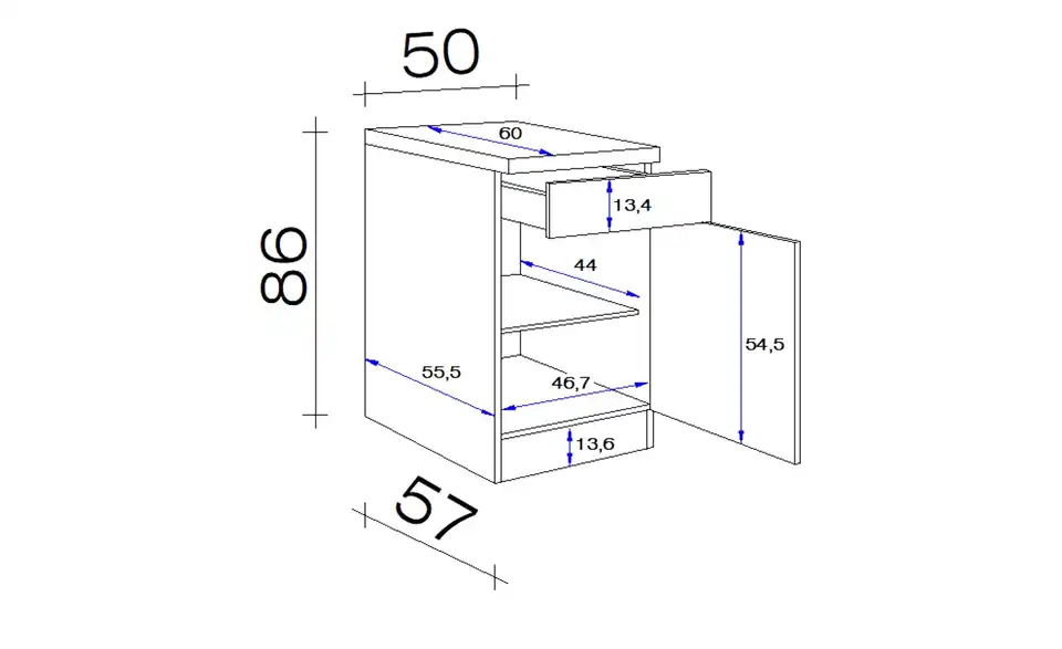 Unterschrank Ede 50 cm