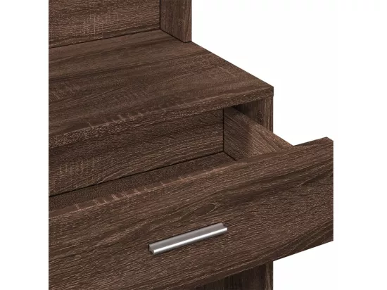 Coiffeuse avec armoire chêne marron 80x35x132 cm