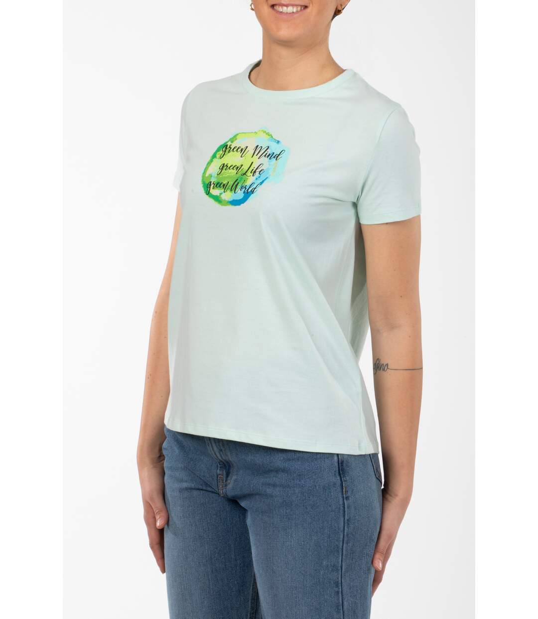 T-shirt coton bio NAILA9 VERT