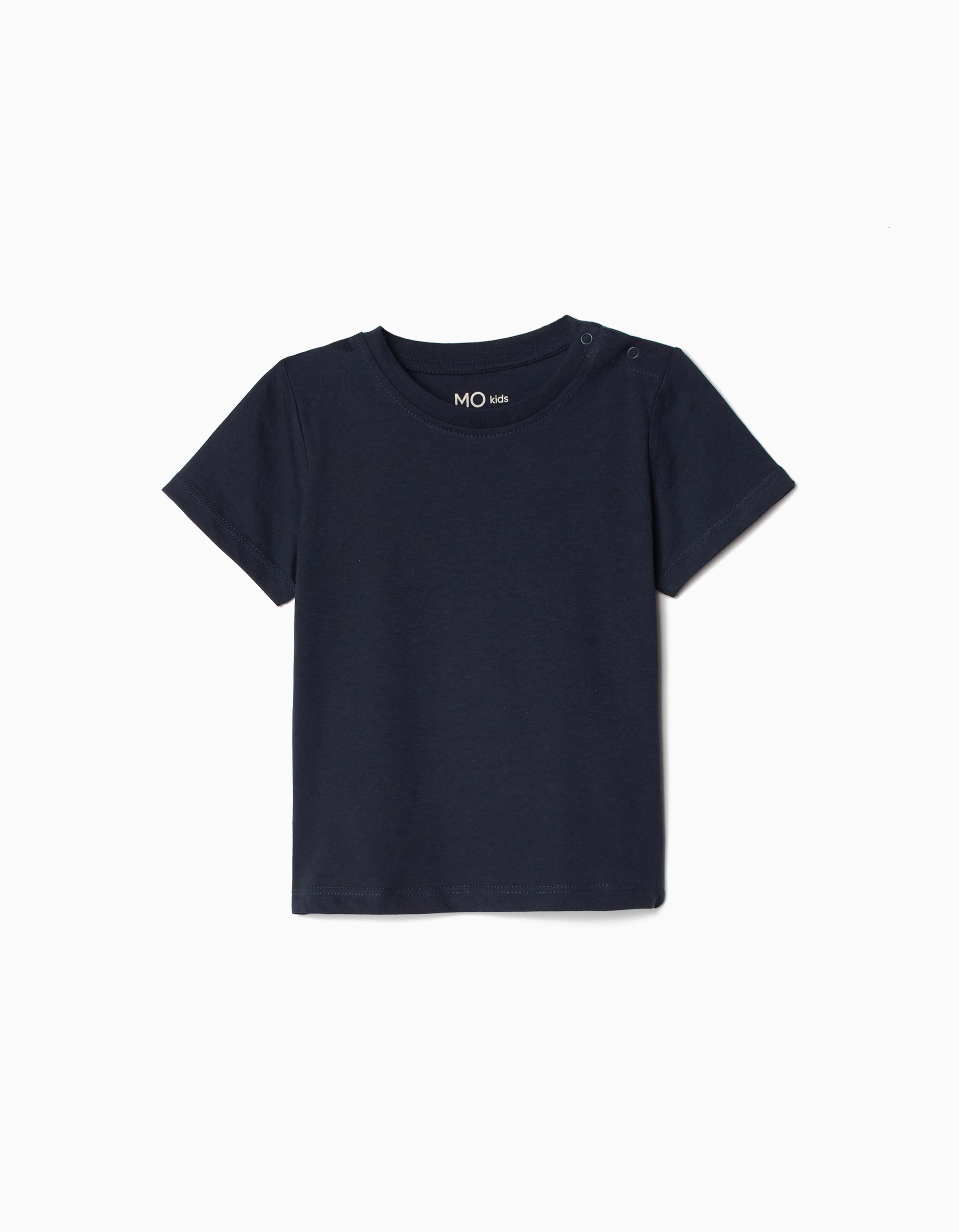 T-shirt Básica, Menino, Azul Escuro