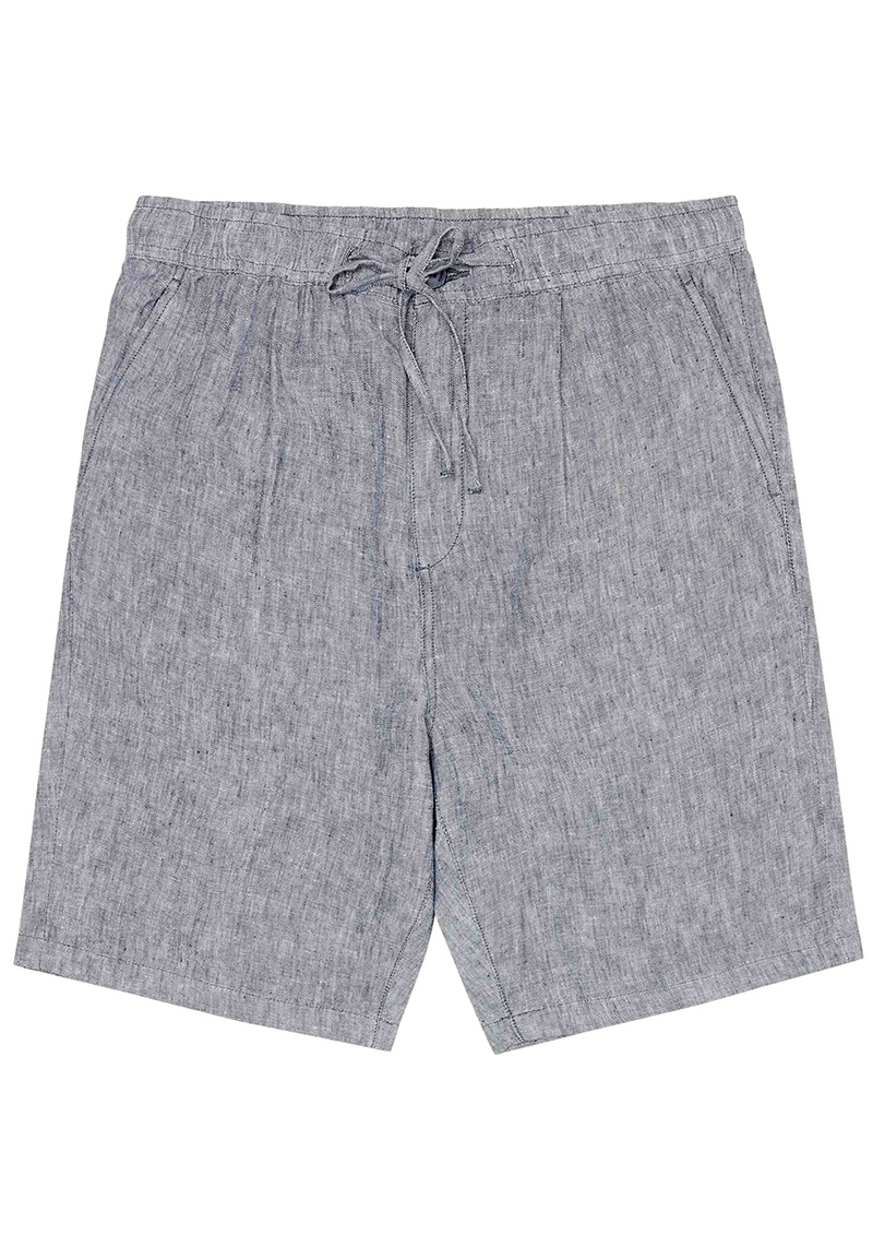 Knowledge Cotton Apparel Leinenshorts Fig Loose Vintage Blue