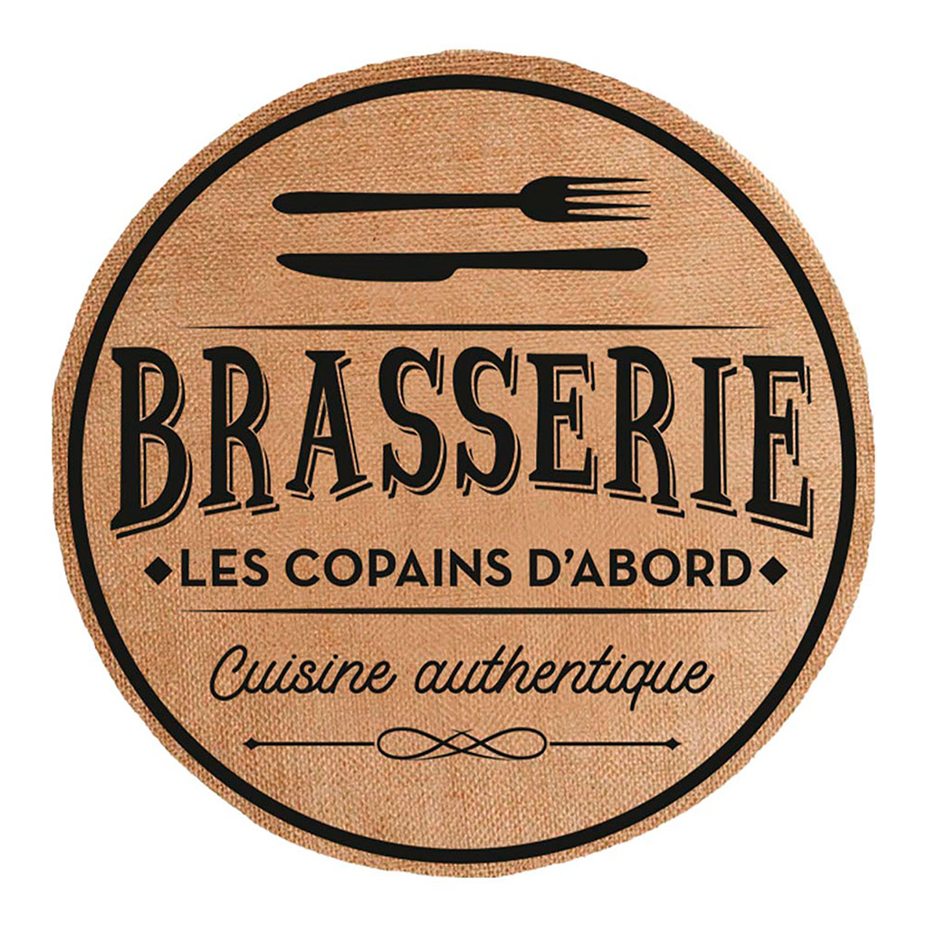 Set de table rond jute BRASSERIE D 38cm