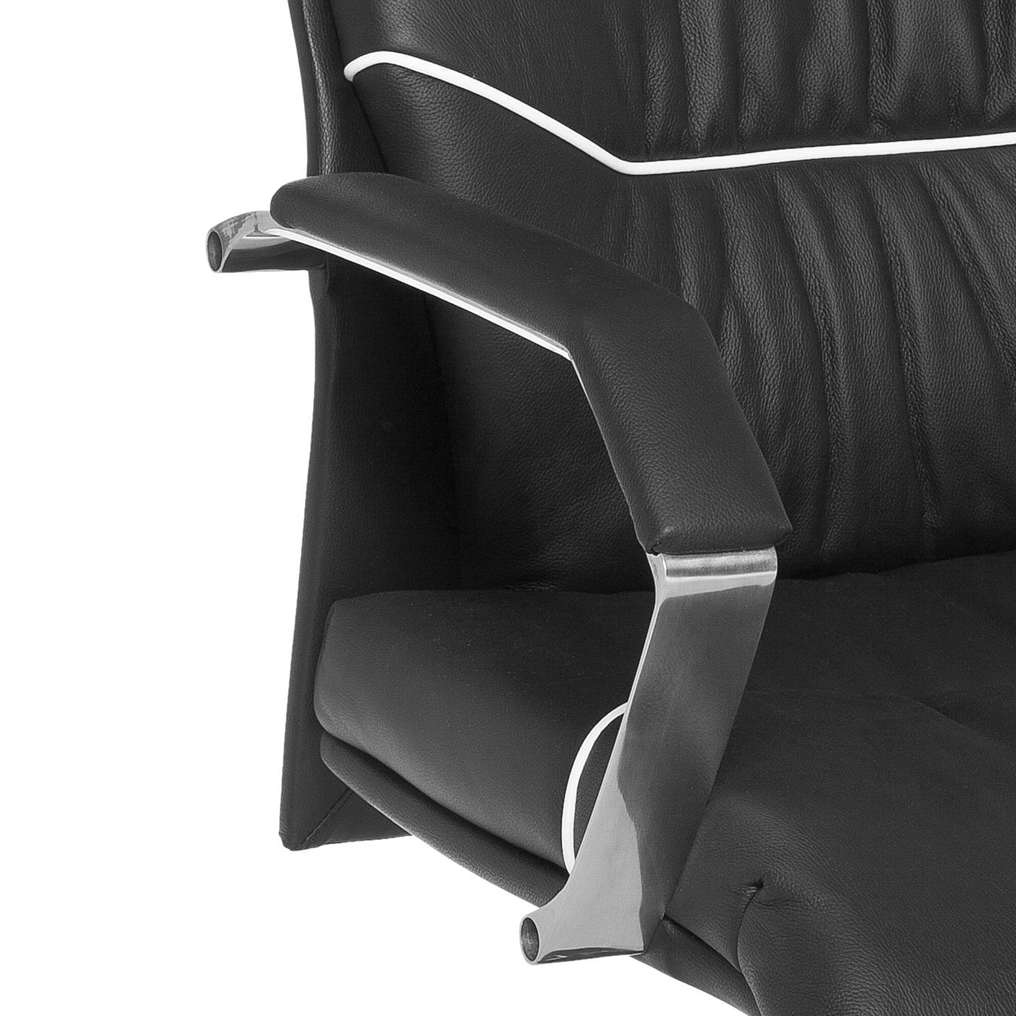 FineBuy XXL Chefsessel Echtleder schwarz Bürostuhl Drehstuhl Schreibtischstuhl