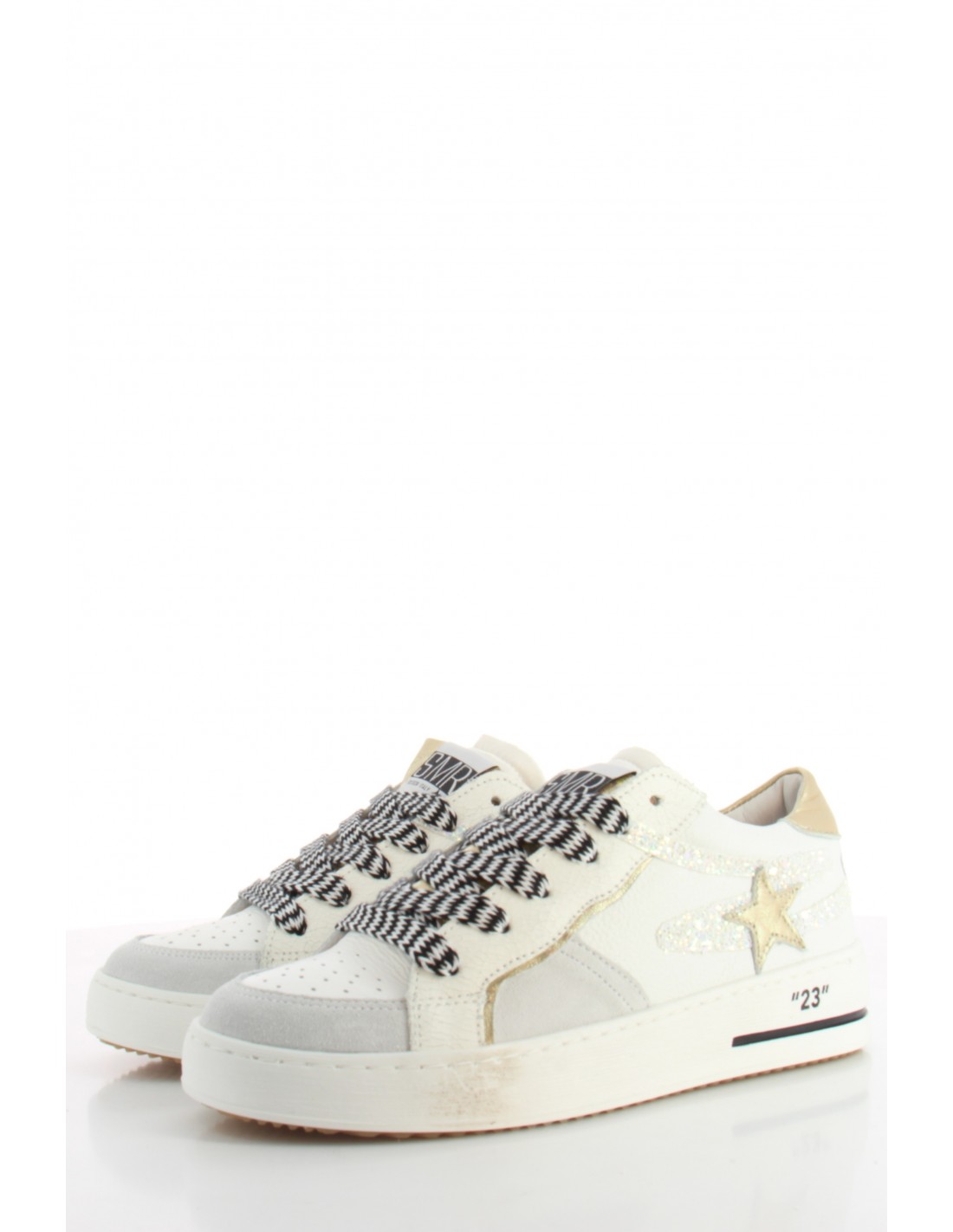 semerdjian Baskets de Ville Femme Vana 11733 blanc/or