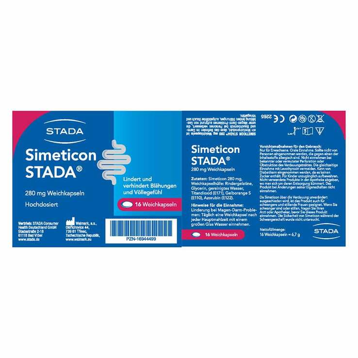 Simeticon STADA® 280 mg Weichkapseln, 16 St