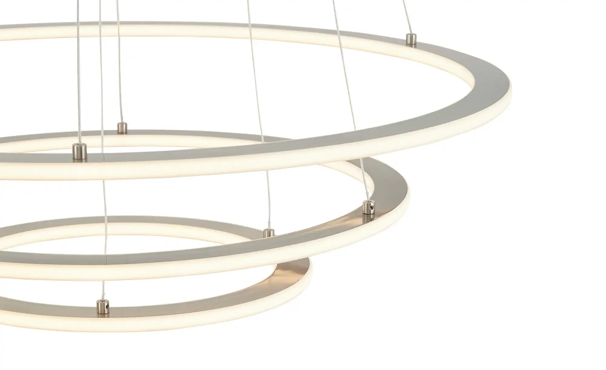 Trio LED-Pendelleuchte, Nickel-matt, `Ringe`
