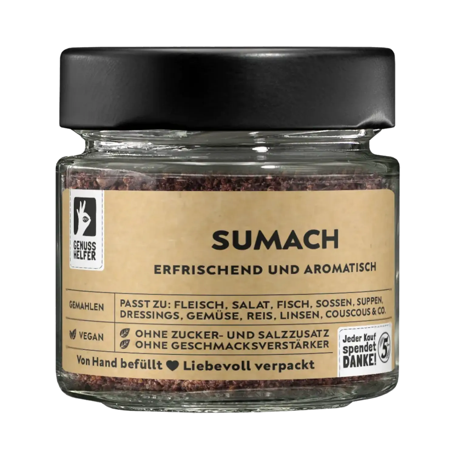 Sumach, gemahlen, im Glas