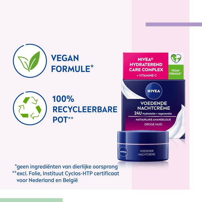NIVEA Essentials +24h Voedende Nachtcrème 50 ML