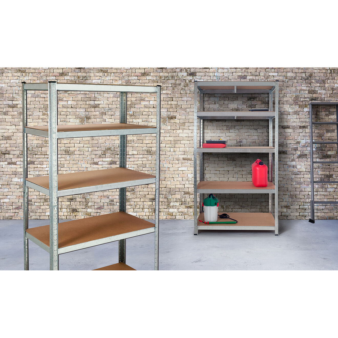 Pratik Garden Etagère en acier 5 niveaux spéciale charges lourdes noire - 180x90x40?cm
