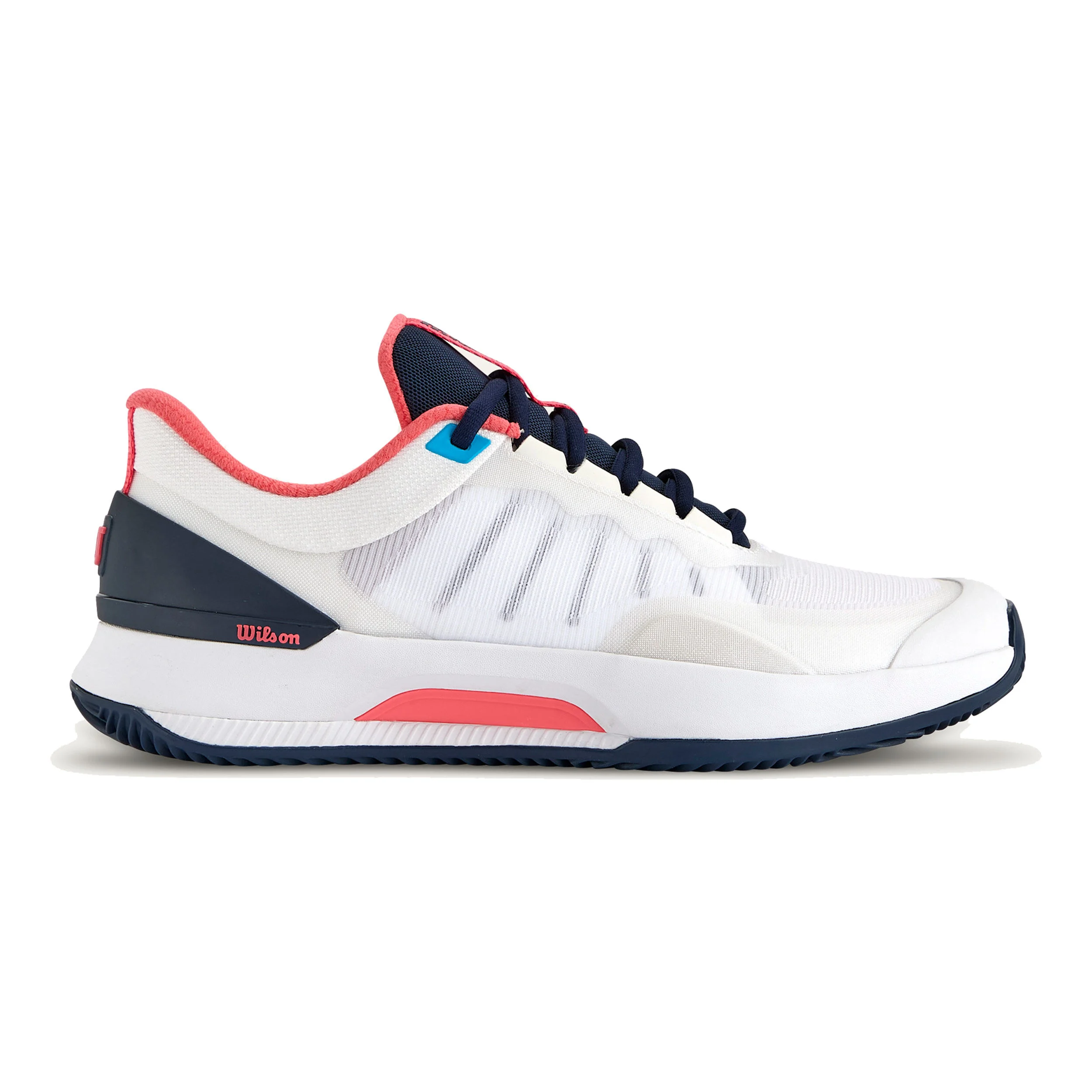 Wilson Intrigue Tour Chaussure Terre Battue Femmes - Blanc , Bleu Foncé