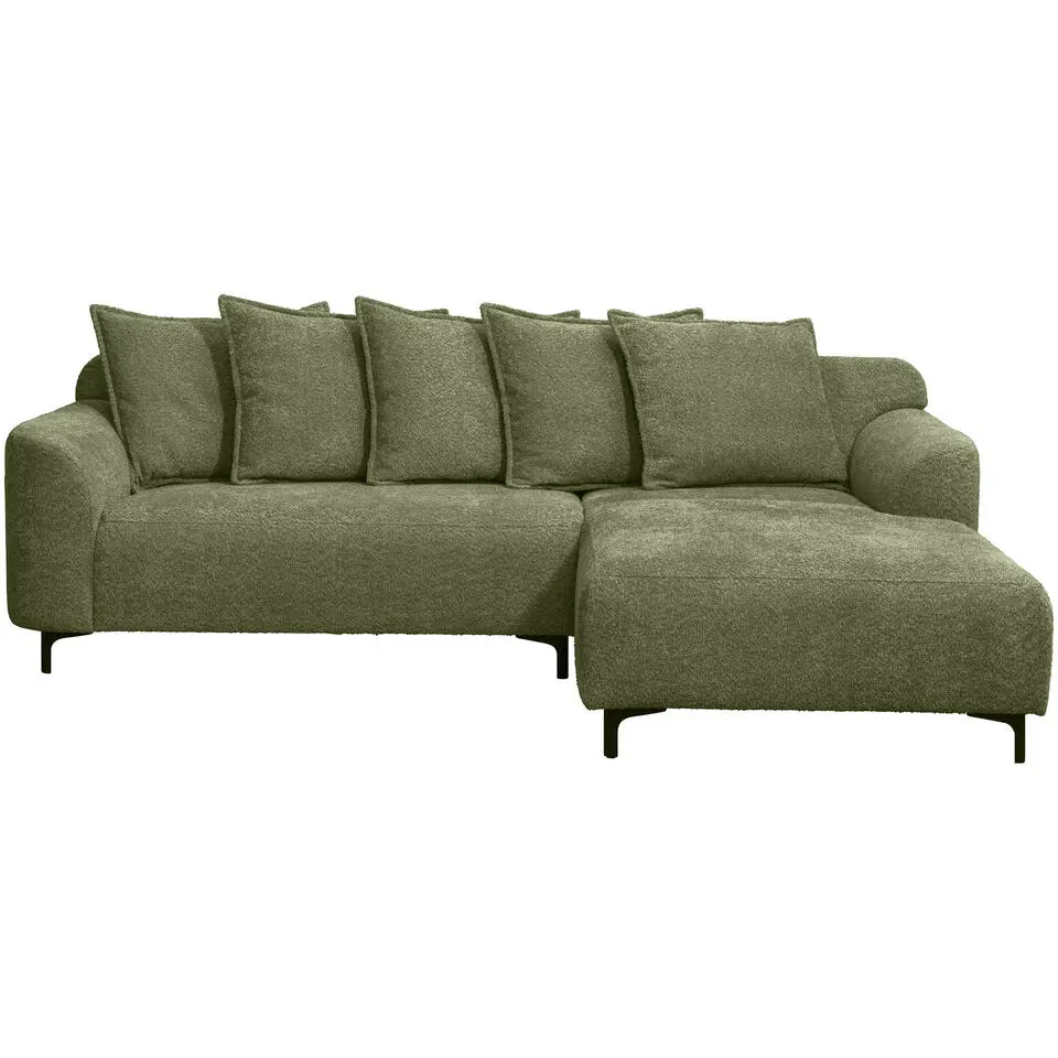 Bank Elsa met chaise longue rechts - stof Anthology - groen