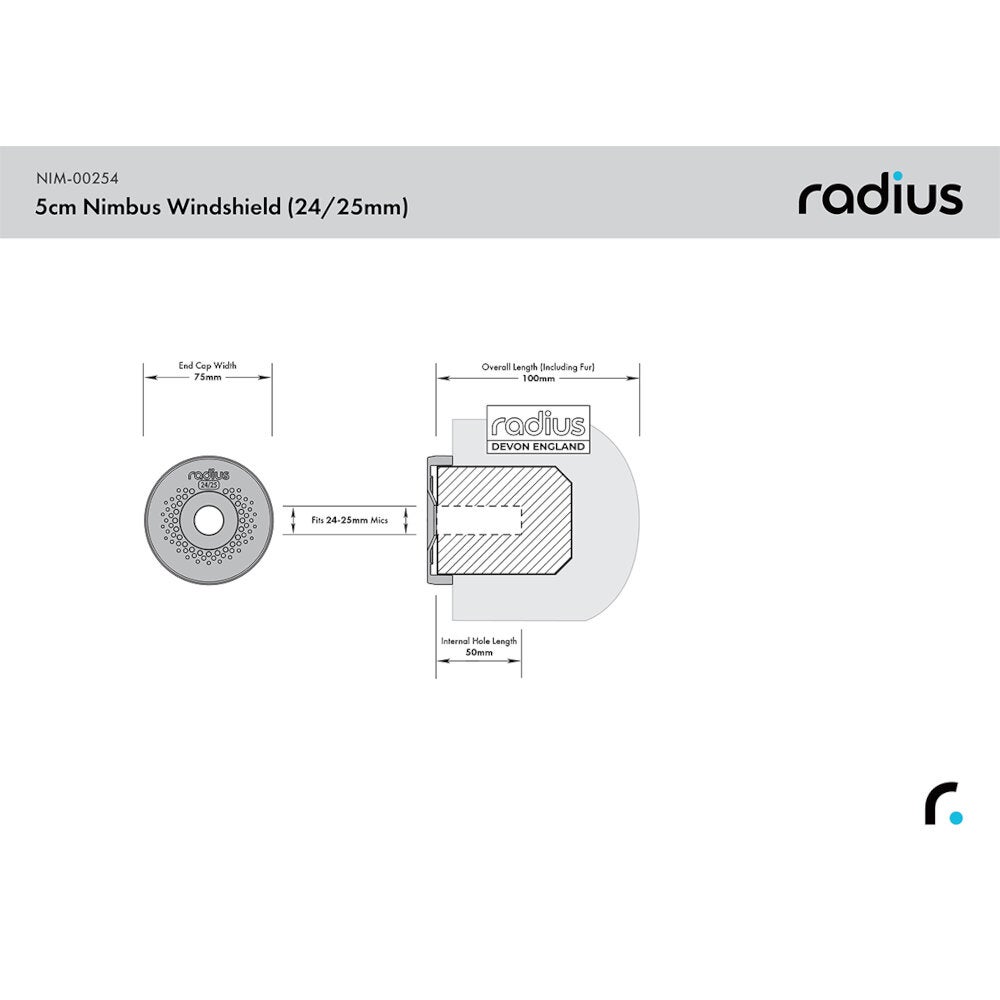 Radius 5cm Nimbus Windshield (24/25) windscherm