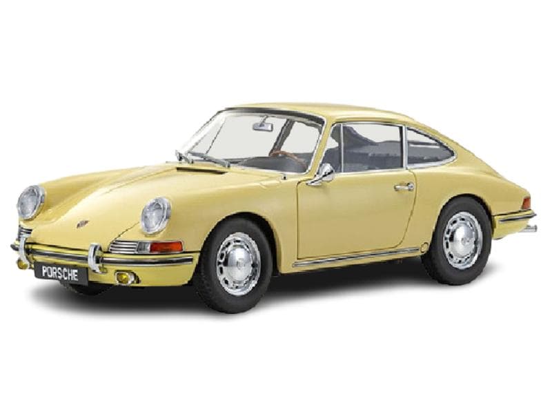 Kyosho Porsche 911 2.0 (901) 1964 Gelb, 1:18 Detailgetreues Modellauto für Sammler im Massstab 1:18