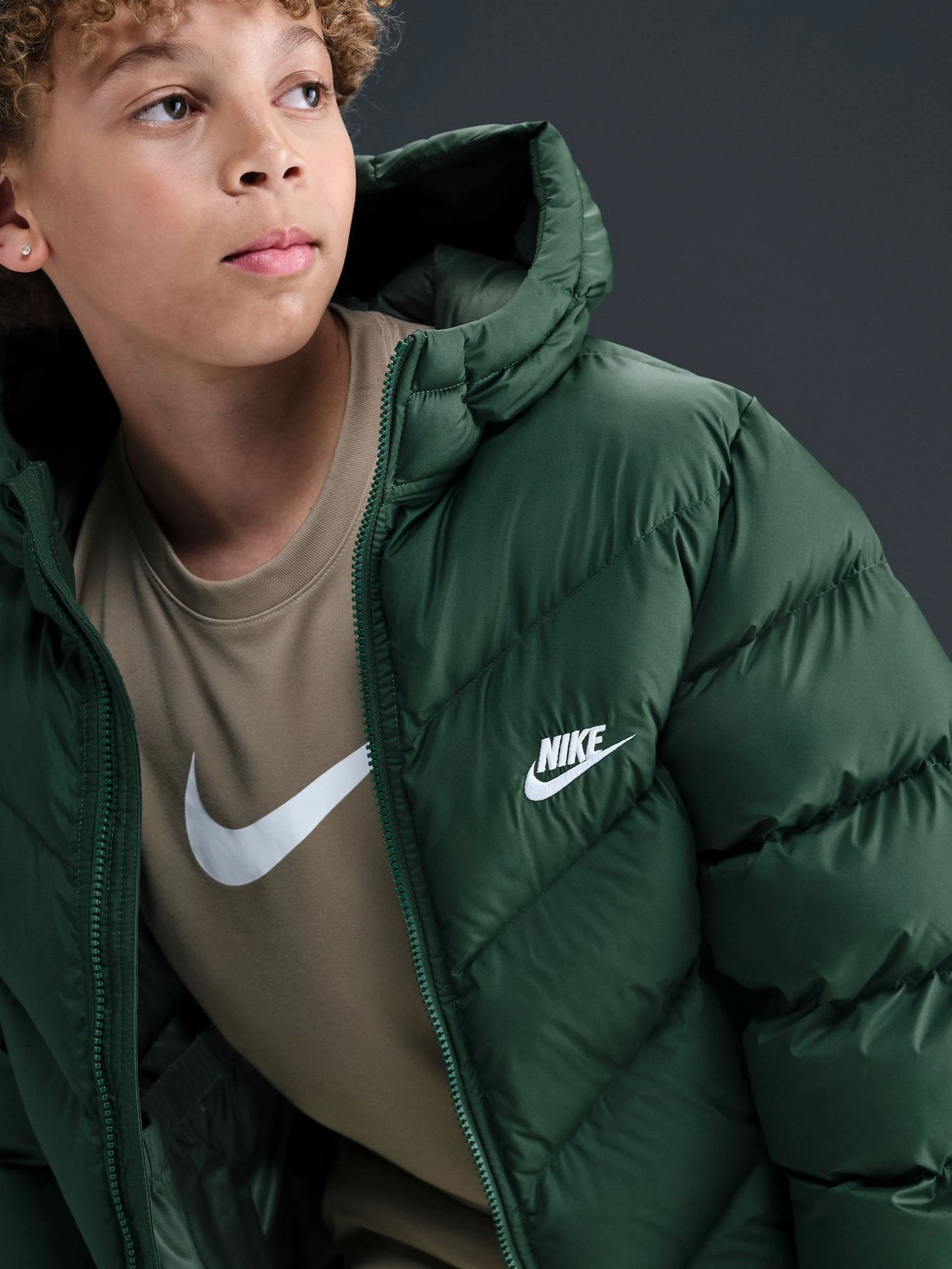 Zilverspar Groen - Nike gewatteerd jack
