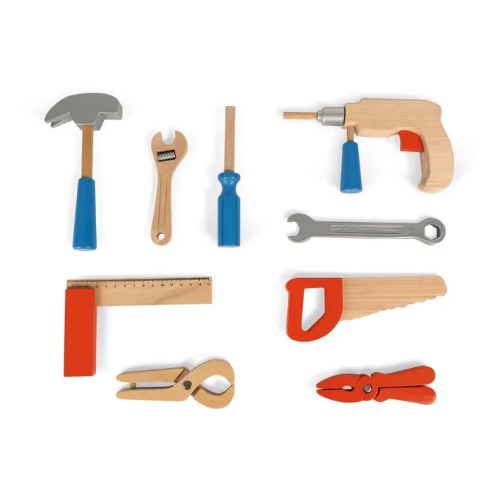 Janod Boîte à outils Brico'Kids - Set de 9 pièces