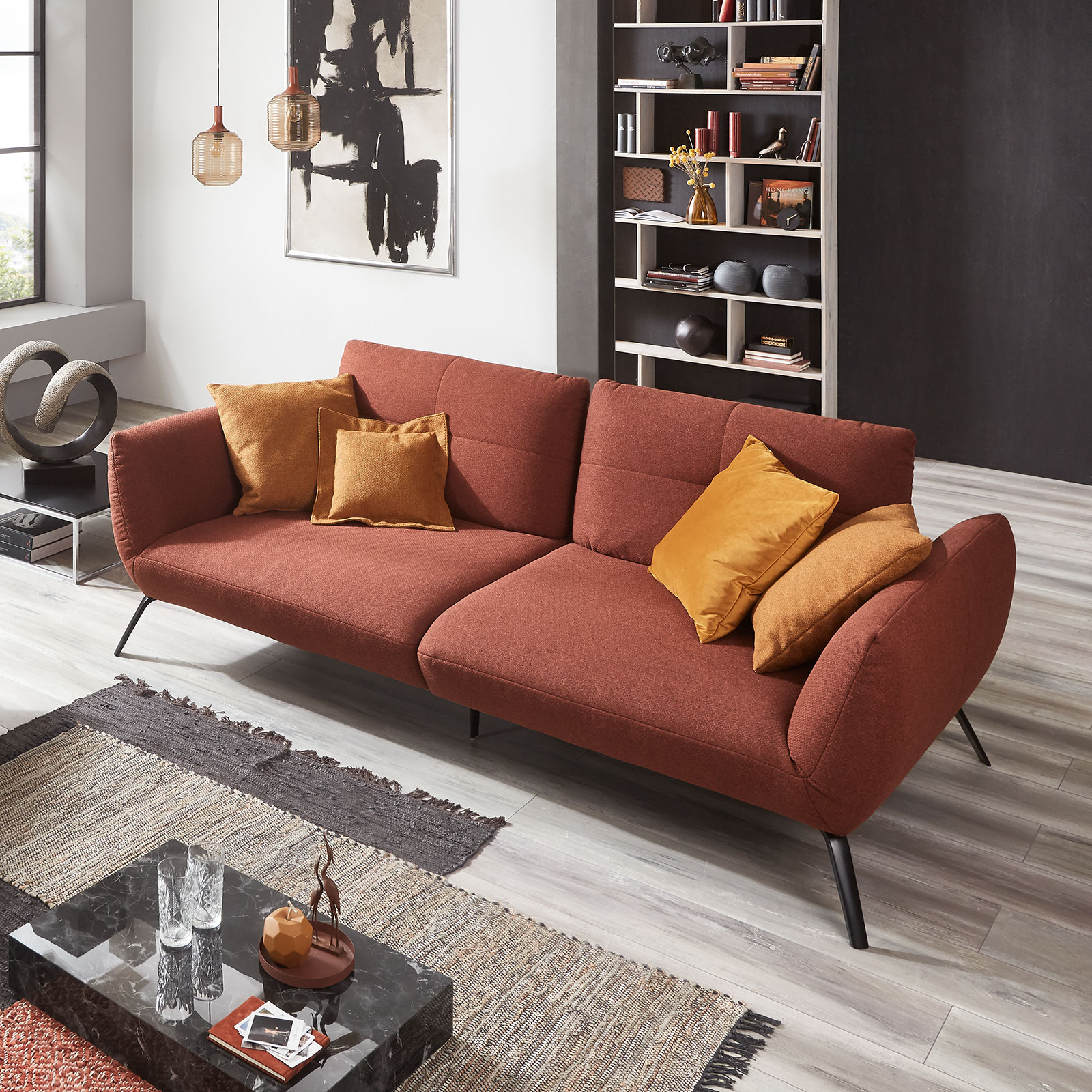 Big Sofa - kupfer - Flachgewebe