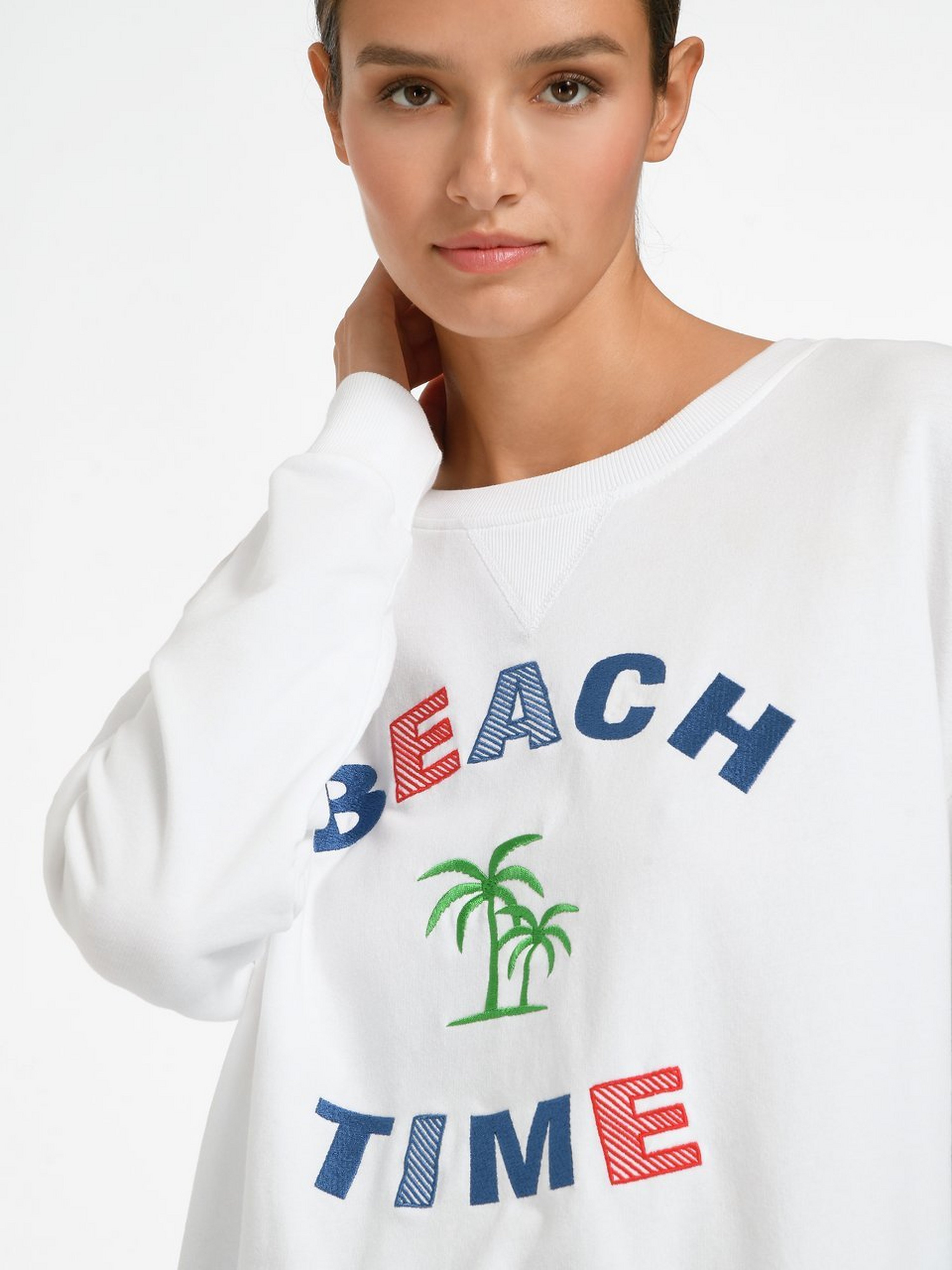Sweatshirt mit überschnittener Schulter